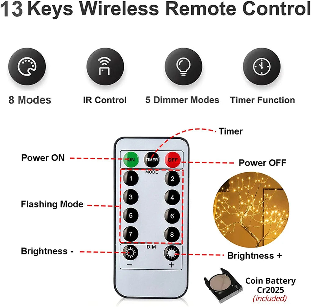 Remote LED Fairy Tree Lamp