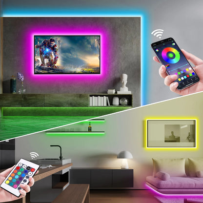 RGB Neon LED Strip Lights With Remote
